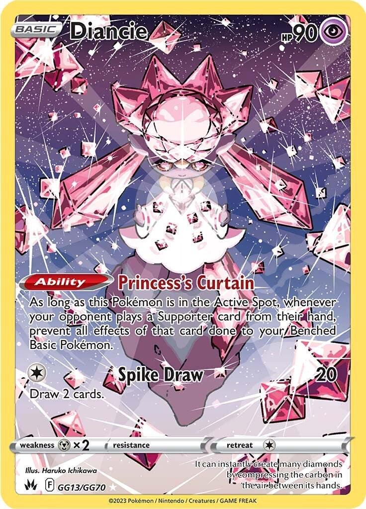 Crown Zenith Diancie Pokémon card